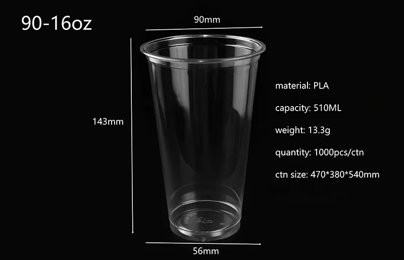 Copos Transparentes Pla